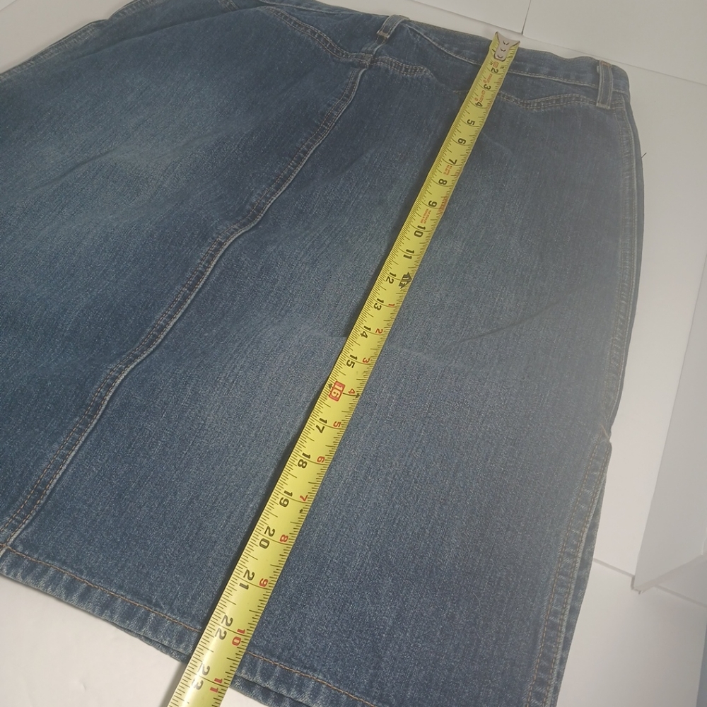 Abercrombie & Fitch Womens Jean Skirt Sz 12 Made In USA - Picture 6 of 13